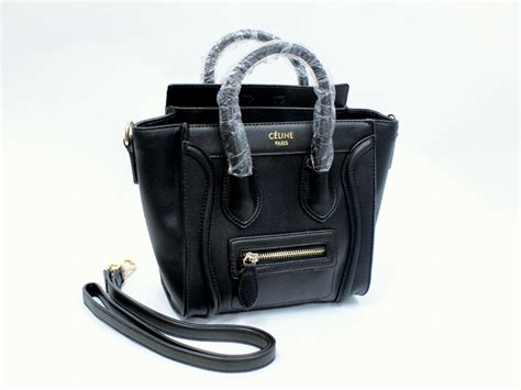 Celine セリーヌ ラゲージ ナノショッパー ハンドバッグ ショルダーバッグ 2way ブラック 牛革 ｜売買されたオークション情報