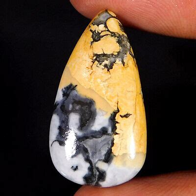 Cts Natural Unique Maligano Jasper Pear Cabochon Loose