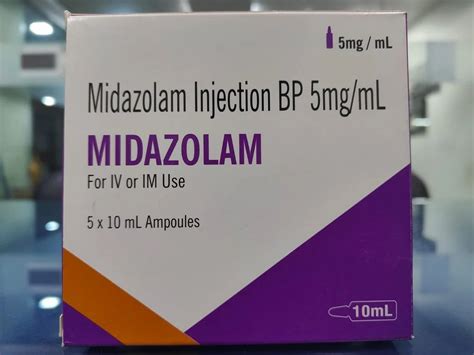 Midazolam Injection Bp Mg Ml At Rs Vial In Ankleshwar Id