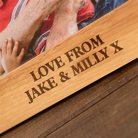 Buy Personalised Engraved Wooden Photo Frame Grandad Crown For Gbp