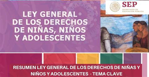 Ley General De Los Derechos De Las Ni As Ni Os Y Adolescentes