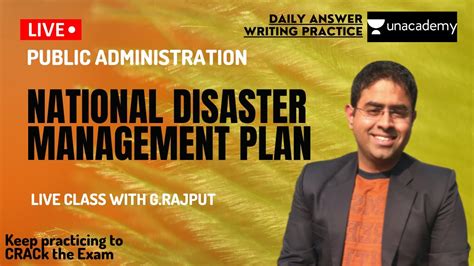 National Disaster Management Plan Answer Writing Upsc Public