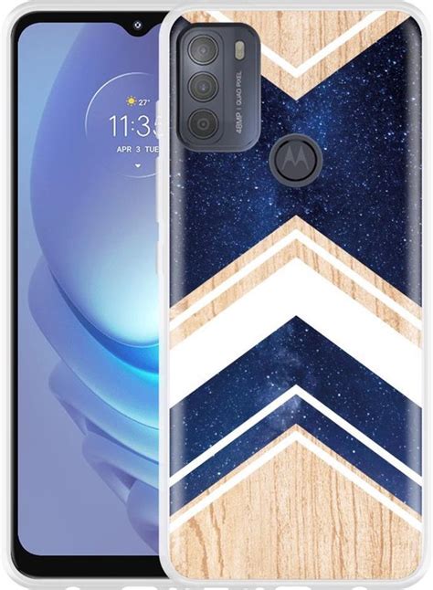 Motorola Moto G Hoesje Space Wood Designed By Cazy Bol