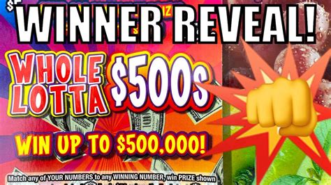 FLORIDA LOTTERY WHOLE LOTTA 500S SCRATCH OFFS TICKETS SYMBOLS WINNING