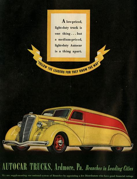 Autocar Trucks, Ardmore Pa. [1937] : vintageads