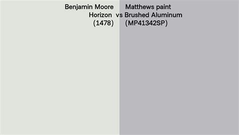 Benjamin Moore Horizon 1478 Vs Matthews Paint Brushed Aluminum