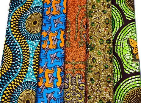 Wp1834 African Print Fabric Bundle Ankara Quilt 5 Pieces Of 1 Yard Tess World Designs