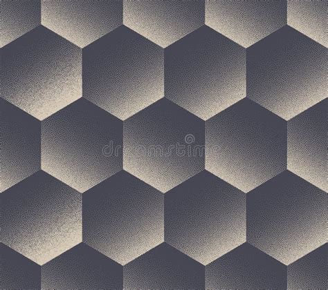 Honeycomb Structure Geometry Seamless Pattern Vector Stipple Abstract Background Stock Vector ...