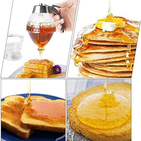 Squeeze Honey Dispenser Plastic No Drip Maple Syrup Dispenser Juice Jar