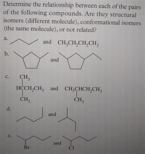 Solved Determine The Relationship Between Each Of The Pairs