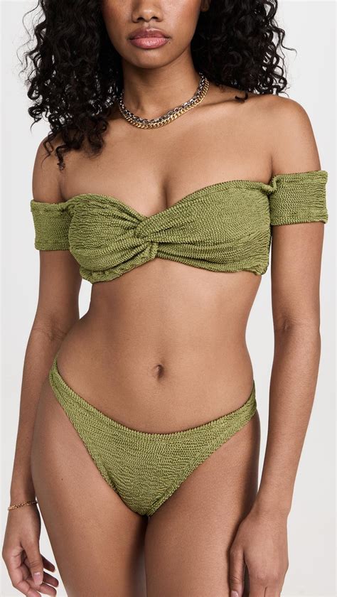 Hunza G Brigette Bikini Set In Green Lyst