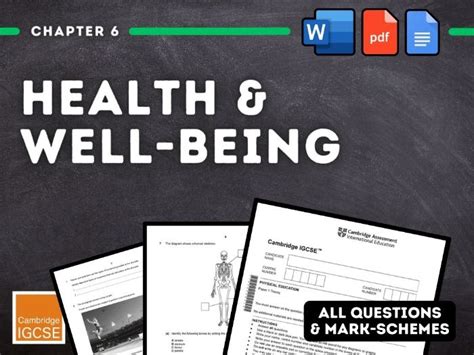 Cambridge Igcse Pe Exam Questions And Mark Schemes Chapter 6 Health