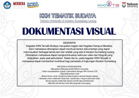 PROGRAM KULIAH KERJA NYATA KKN TEMATIK BUDAYA Bagian Pengembangan