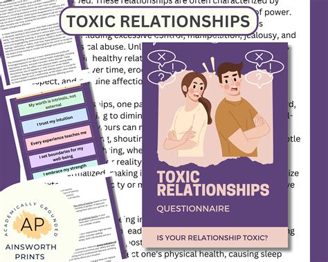 Toxic Relationship Questionnaire Couples Therapy Mental Health