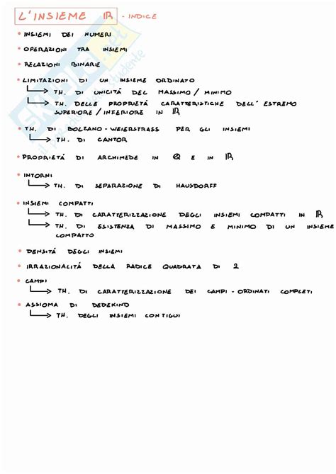 Appunti Analisi Matematica L Insieme R Dei Numeri Reali