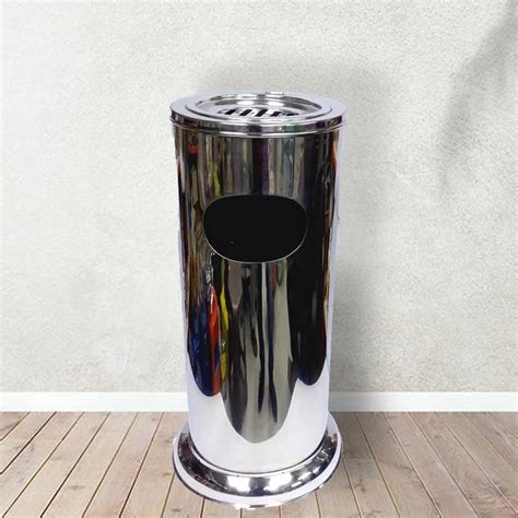 Stainless Steel Dustbin With Ashtray Royal Agro Chemicals