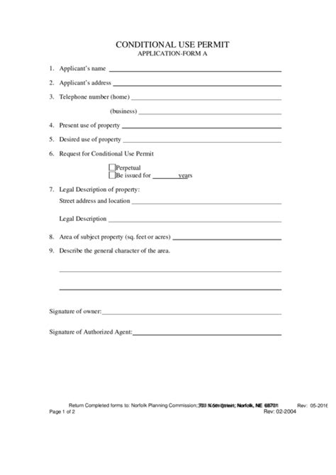 Top Conditional Use Permit Application Form Templates Free To Download In Pdf Format