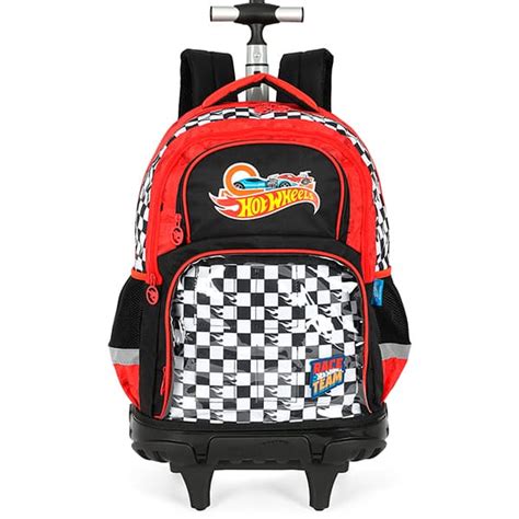 Mochila Escolar Rodas Hot Wheels Vermelho MC49982HW0 Luxcel PT 1