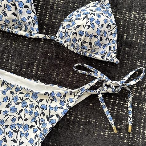 Monday Swimwear Floral Bikini Great Condition Depop
