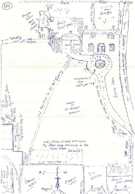 Bert Bevis Map Of Part Of Broughton Broughton Community Archive