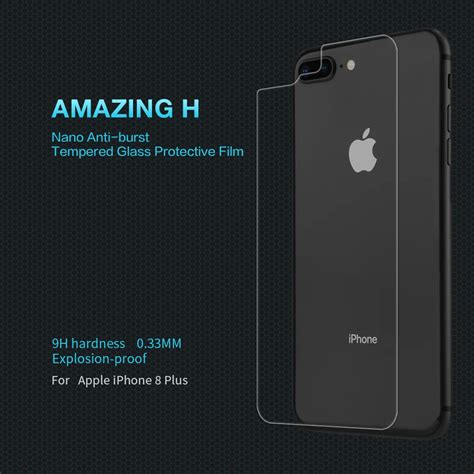 Nillkin Glass For Iphone 8 Plus 03mm Tempered Glass Protective Film Screen Protector Back Cover