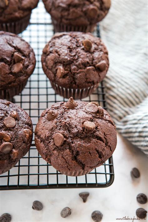 Best Ever Double Chocolate Chip Muffins The Busy Baker