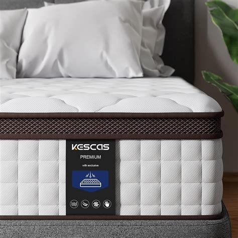 Kescas King Size Mattress 14 Inch Hybrid Mattress With