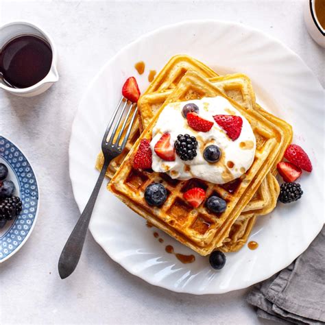 Belgische wafels met rood fruit De Hippe Vegetariër