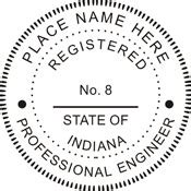 Indiana Professional Engineer Rubber Stamp