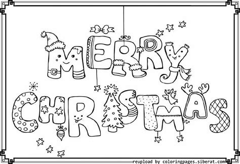 Merry Christmas Coloring Pages Clip Art Library