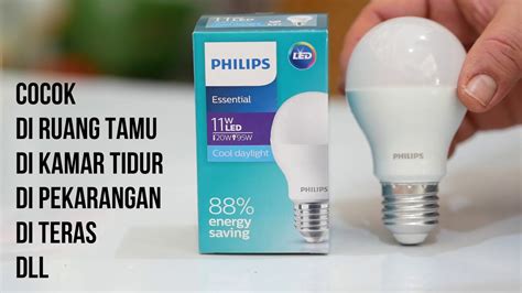 Lampu Led Philips Essential 11 Watt Terbaru YouTube