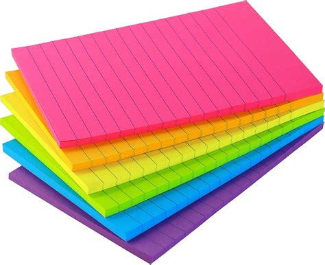 Amazon Early Buy Lined Sticky Notes With Lines 4x6 Self Stick