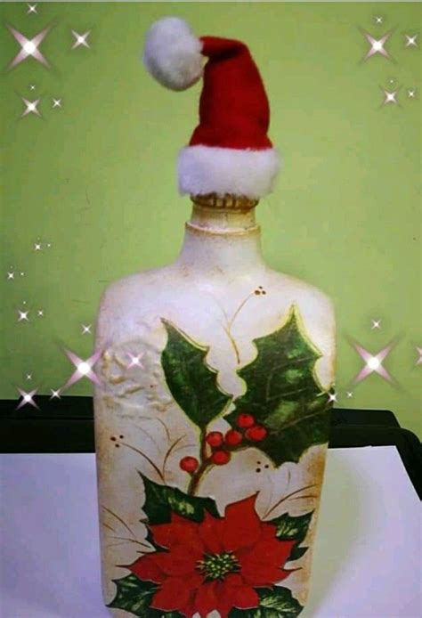 Botella Navideña Botella Navideña Navideño Botellas