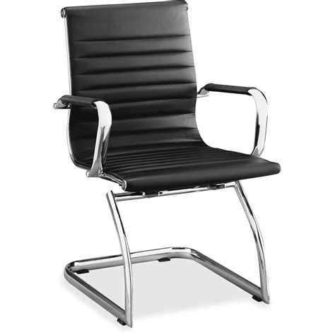 Lorell Modern Chair Mid Back Leather Guest Reception Reception Waiting