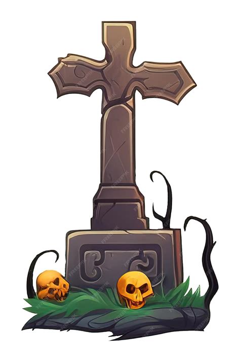 Premium Psd Tombstone Illustration Element Png For Celebrate Halloween