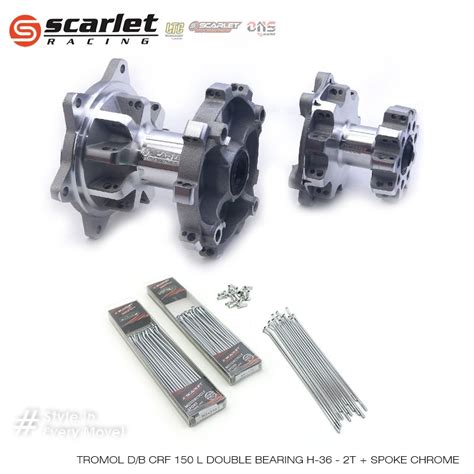 Jual Scarlet Racing Tromol Trombol Hub Trail Depan Belakang Tone