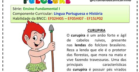 Atividades Sobre O Curupira