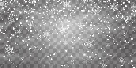 falling snow   transparent background premium vector