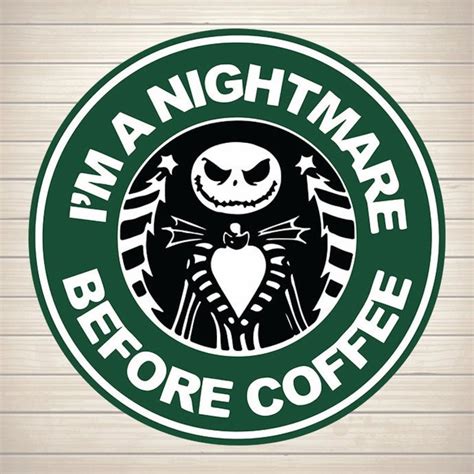 Im A Nightmare Before Coffee Svg Jack Skellington Svg Etsy