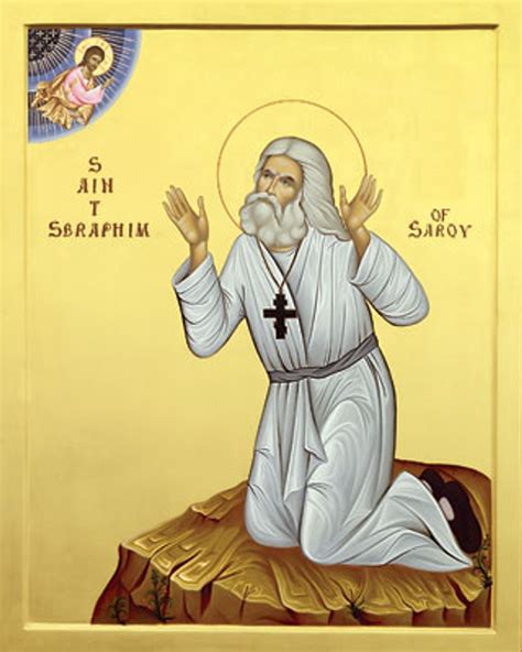 Icon Of St Seraphim Sarov 20th C 1se10 Uncut Mountain Supply