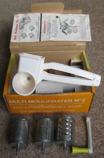 Vintage Mouli Nex Multi Mouligrater No Grating Shredding Slicing Boxed