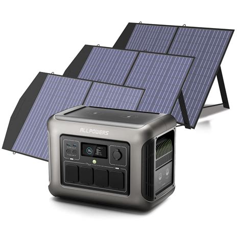 ALLPOWERS R1500 Solar Generator Set 1800W 1152Wh With 3pcs 100W Solar