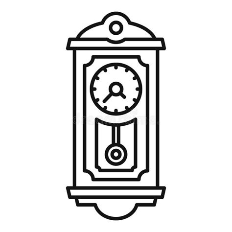 Home Pendulum Clock Icon Cartoon Style Stock Vector Illustration Of