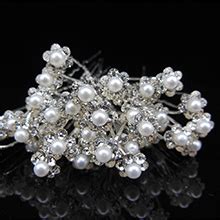 Amazon Akoak Pcs Bride Diamond Pearl Flower Tiara Wedding