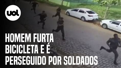 Homem furta bicicleta e é perseguido por pelotão do Exército no RJ