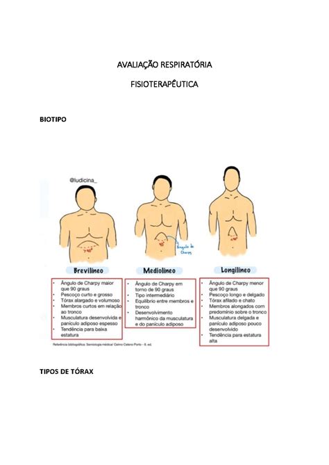 Avaliação Resp 1 Resumo Fisioterapia Respiratória AVALIAÇÃO