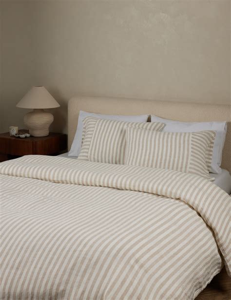 Thayer Striped European Flax Linen® Duvet Cover