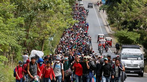 Over 7 000 Strong Migrant Caravan Inches Closer To Us Border As Biden