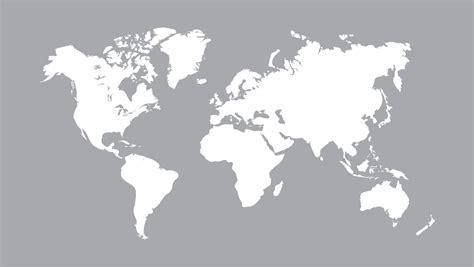 World Map Vector Gray