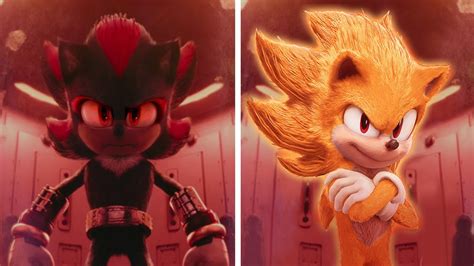 Sonic Movie Old Design Vs New Design Super Sonic Vs Shadow Youtube